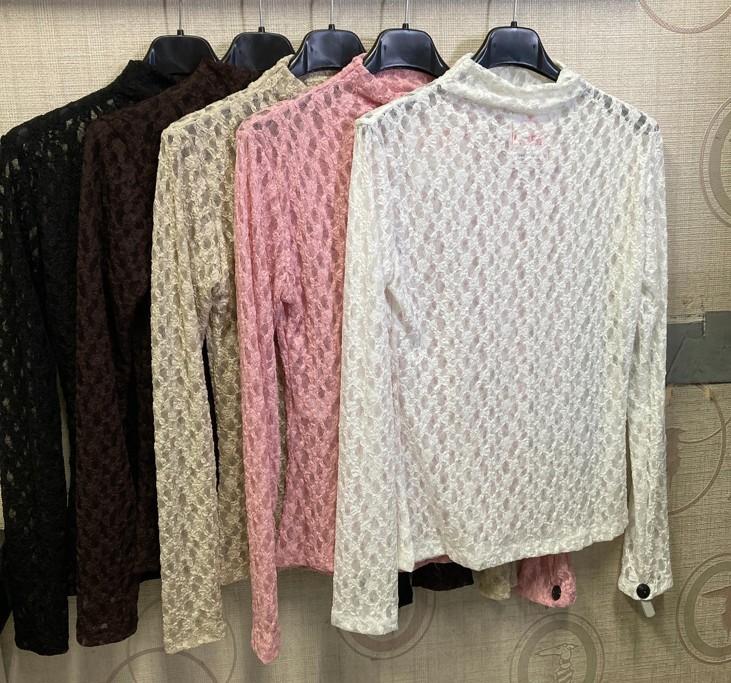 Maglia mezzo collo merletto