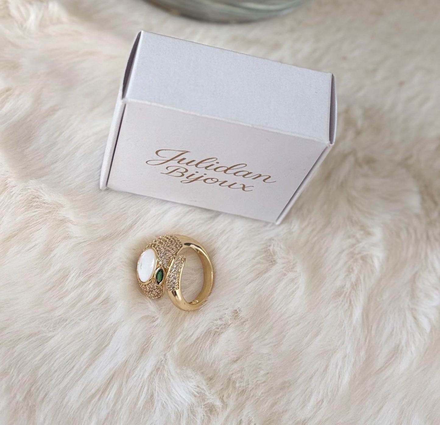 Anello serpente con strass