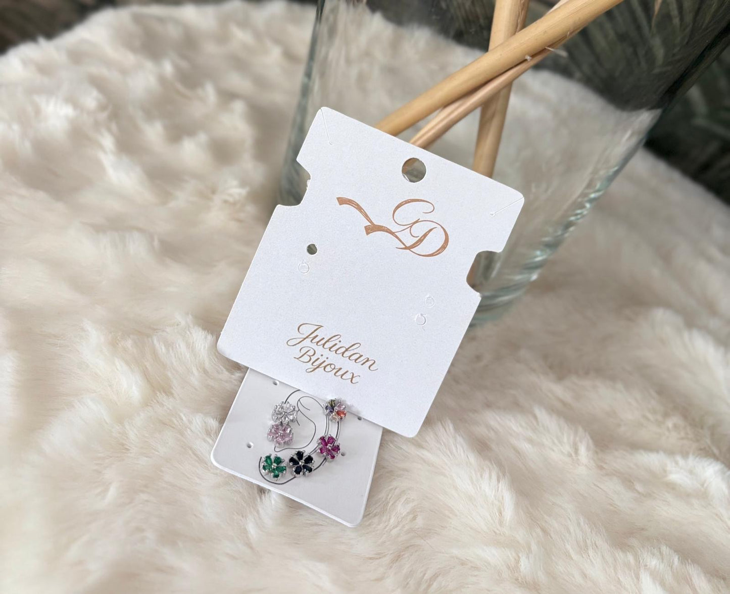 Set orecchini fiori colorati