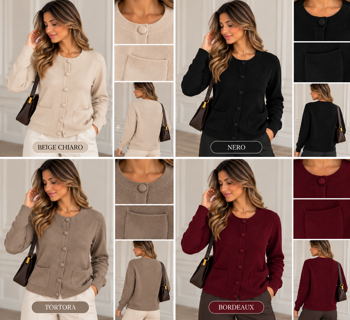 Cardigan lana rasata art.w2580