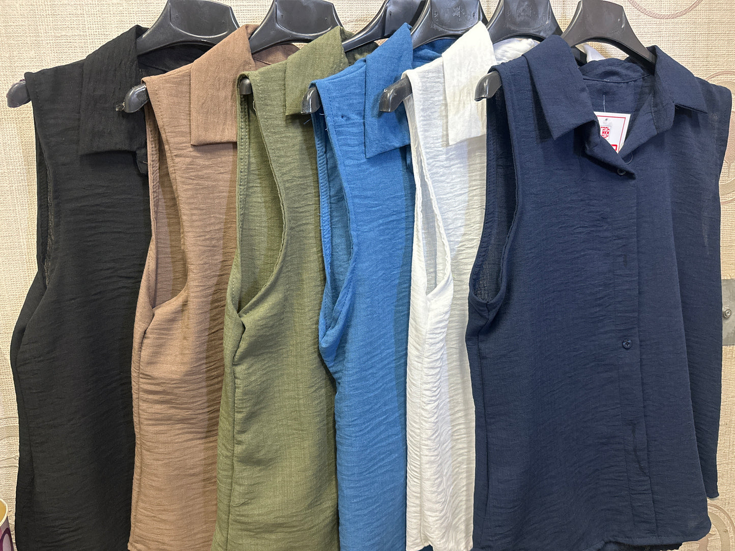 Camicia giro manica in lino