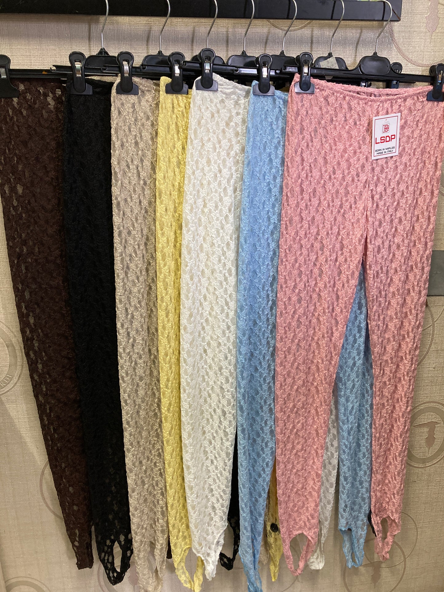 Pantalone merletto con laccio al piede