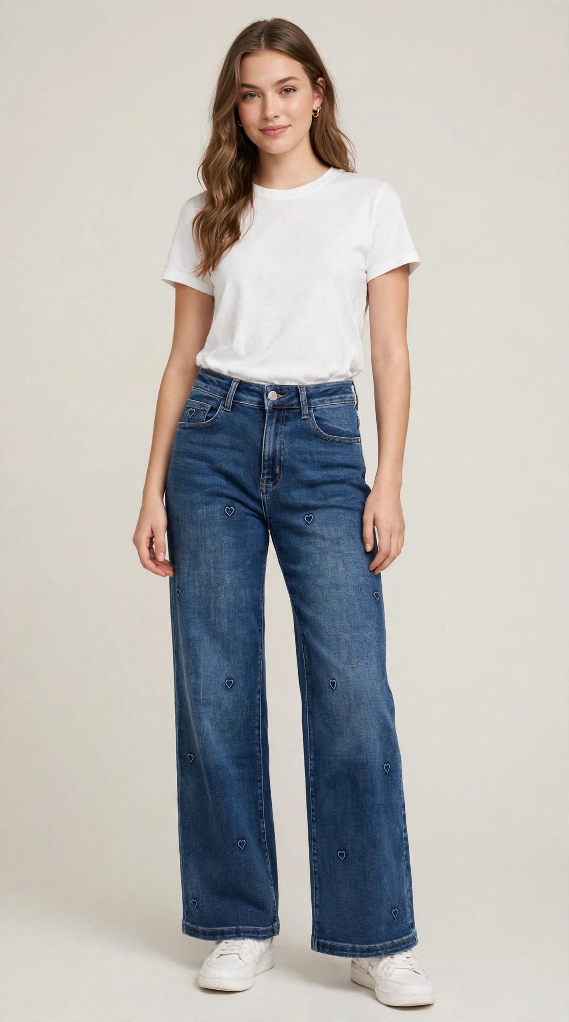Jeans cuoricini art- Wh-3690