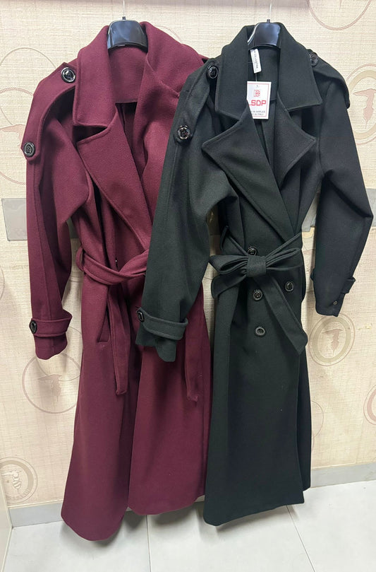 Cappotto doppio petto con fusciacca