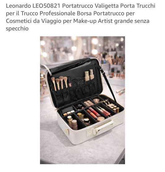 Valigetta portatrucco Leonardo in eco pelle art.50821