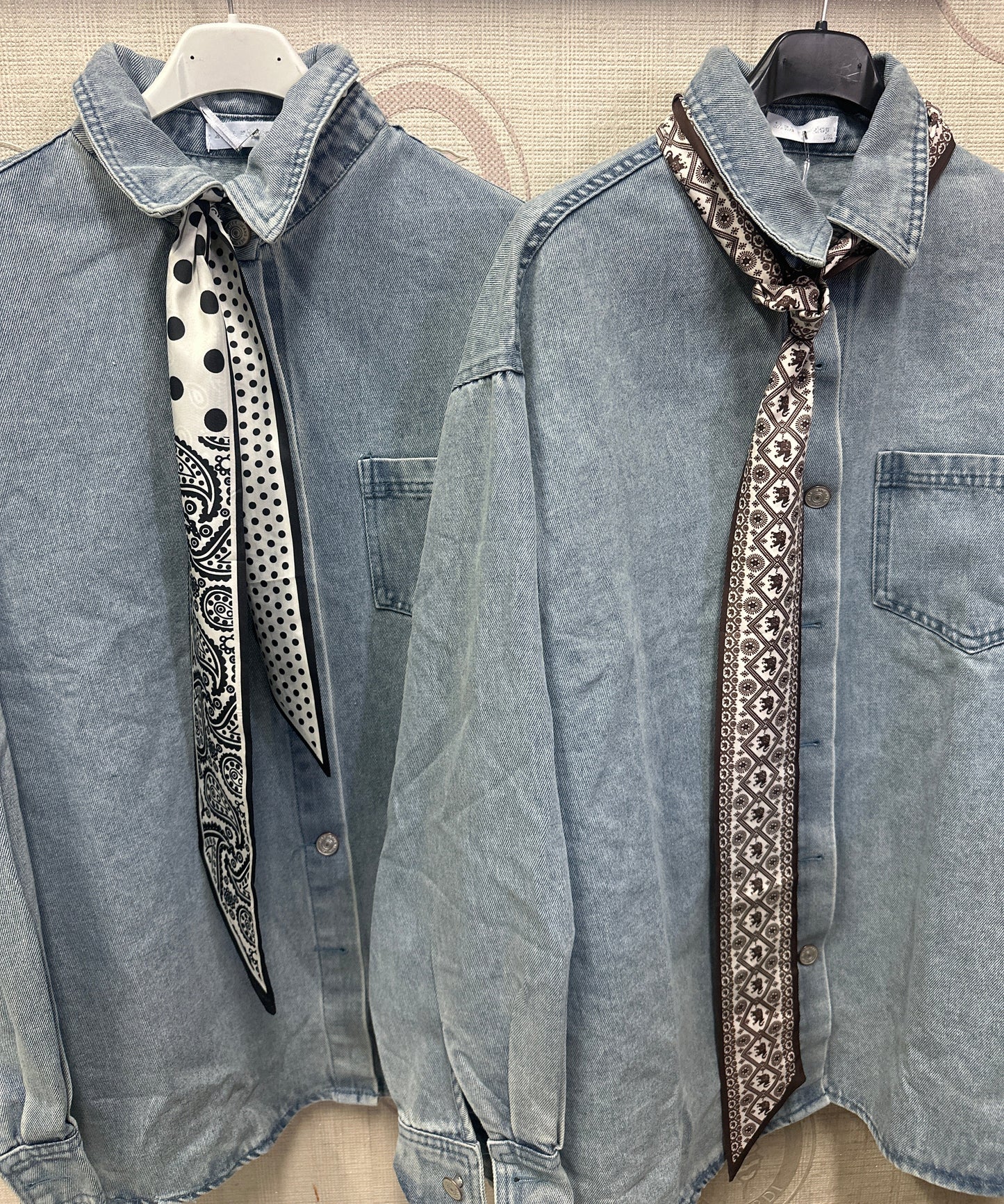 Giacca in jeans con foulard Art-8922