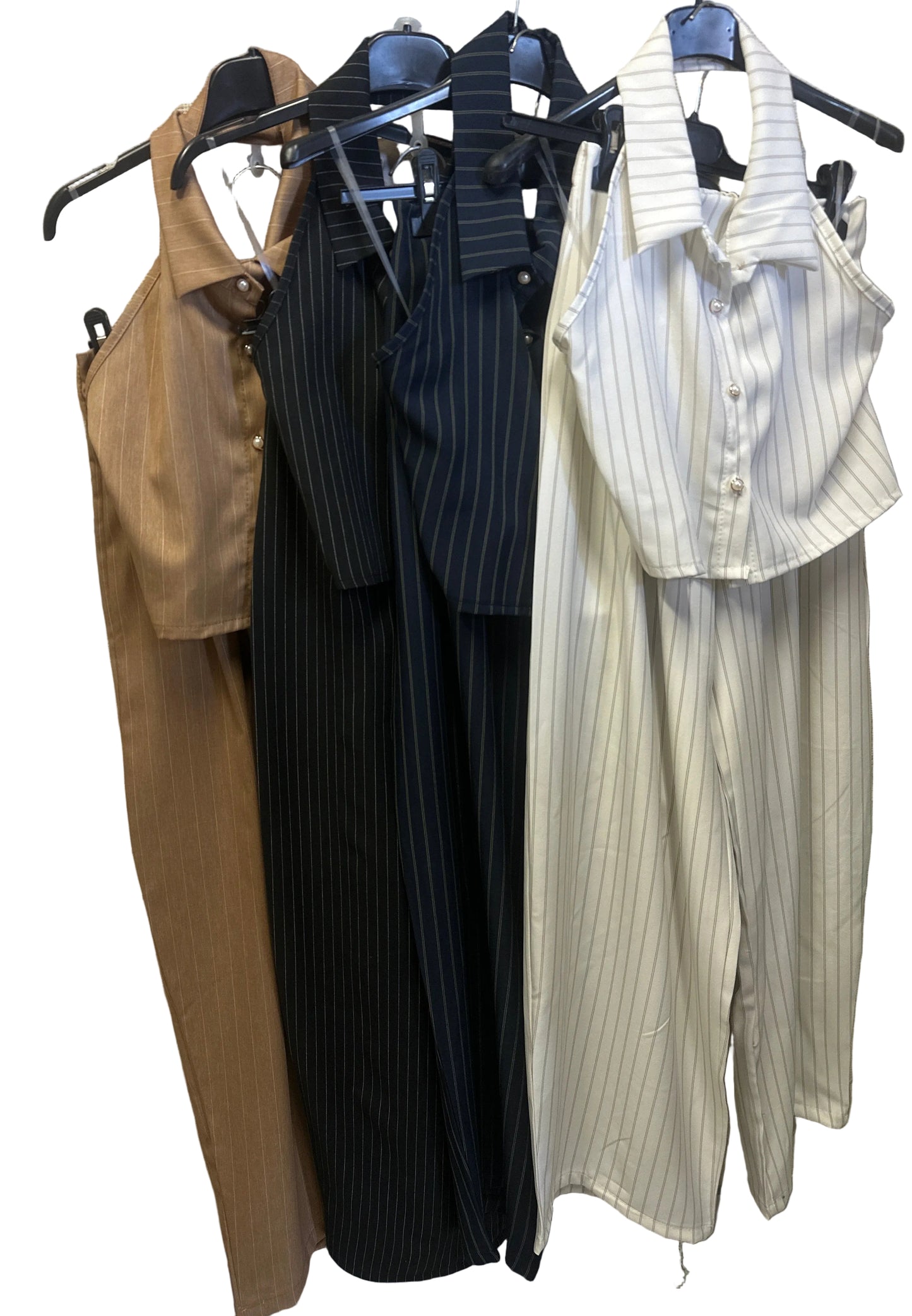 Coordset gessato top+pant