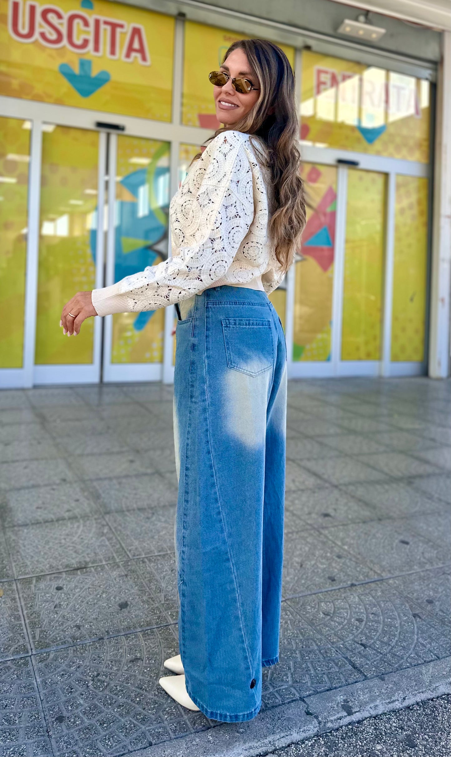 Jeans chiaro ballon