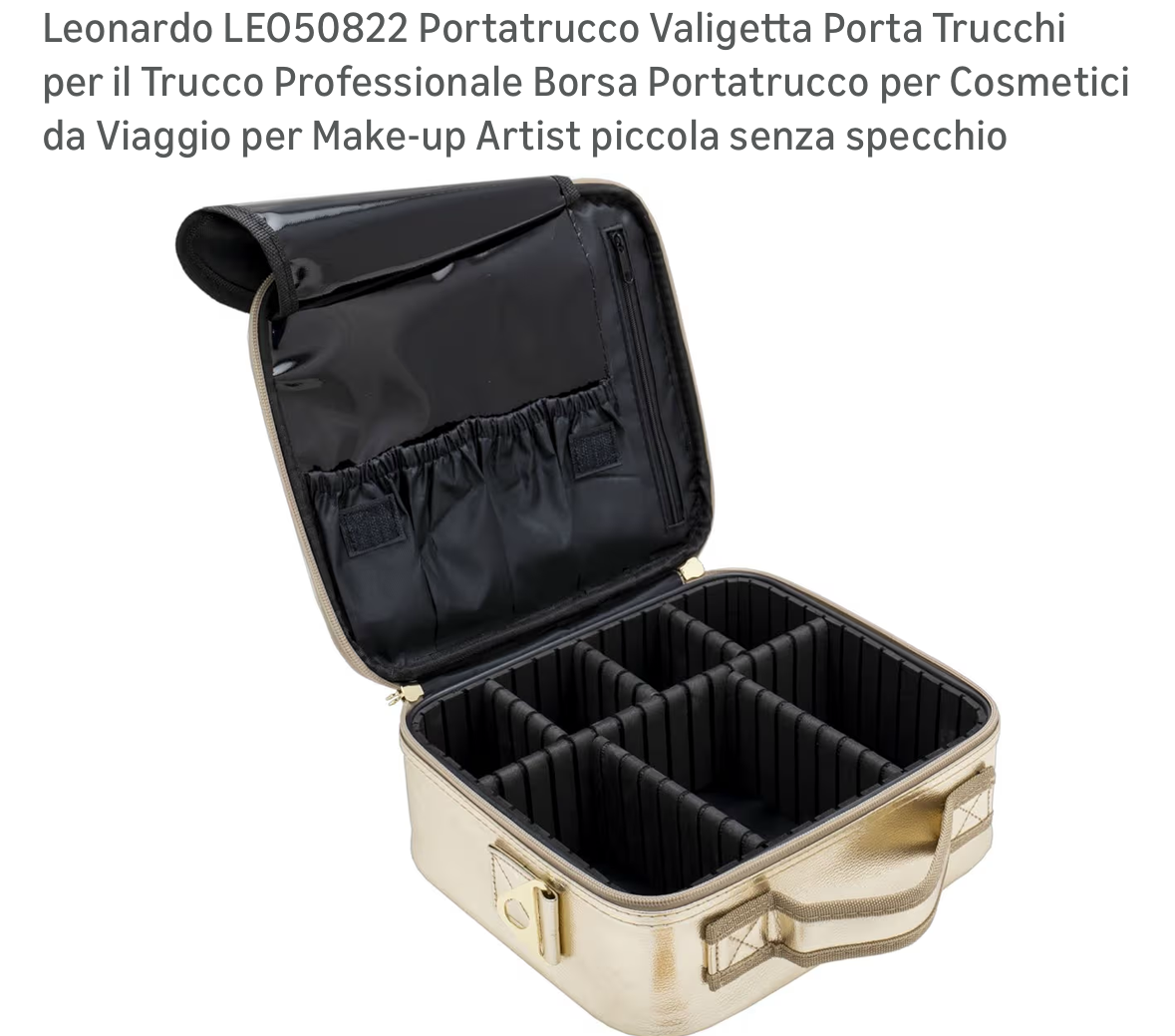 Borsa portatrucco piccola senza specchio LEONARDO