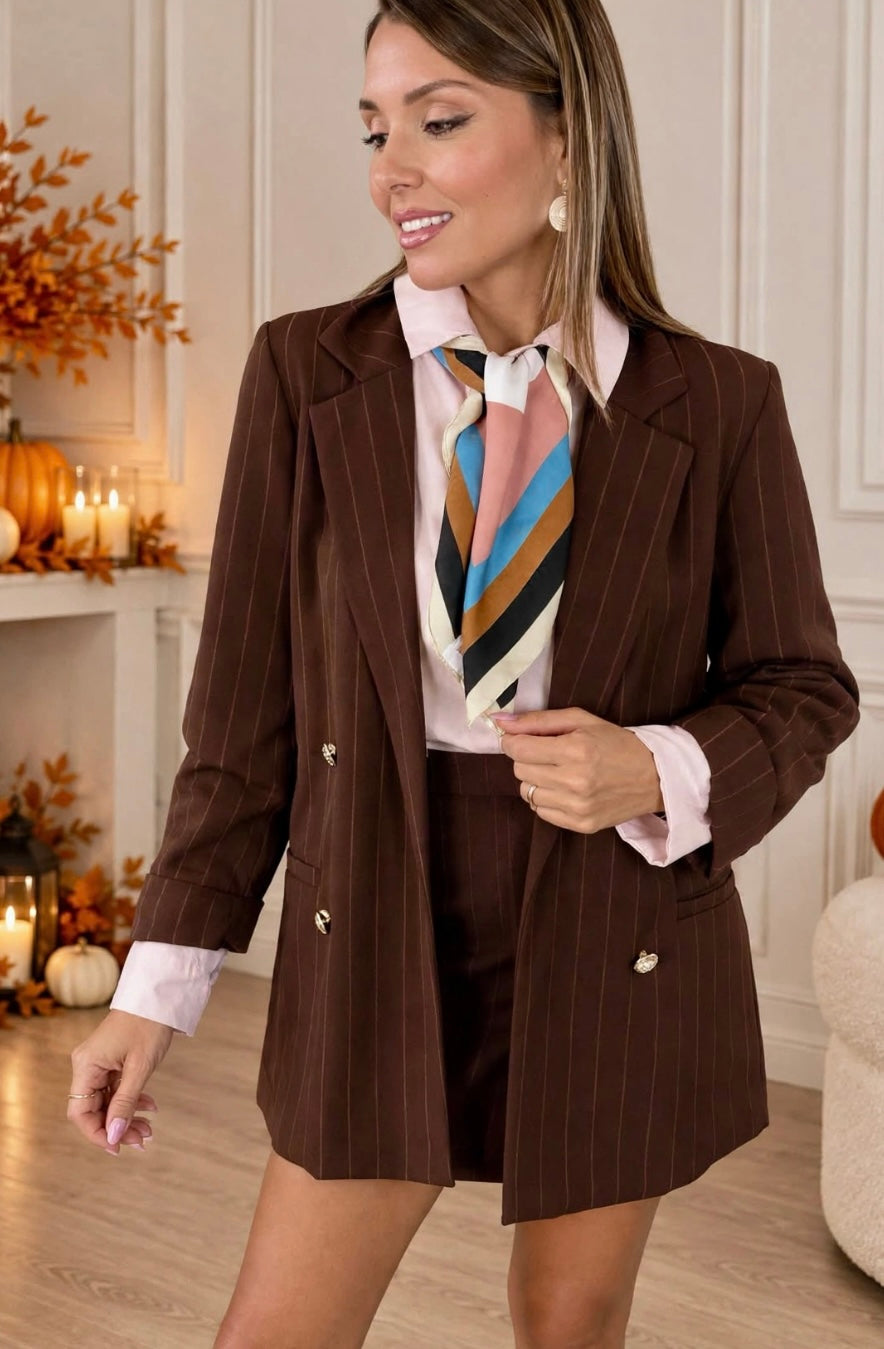 Blazer doppio petto gessato