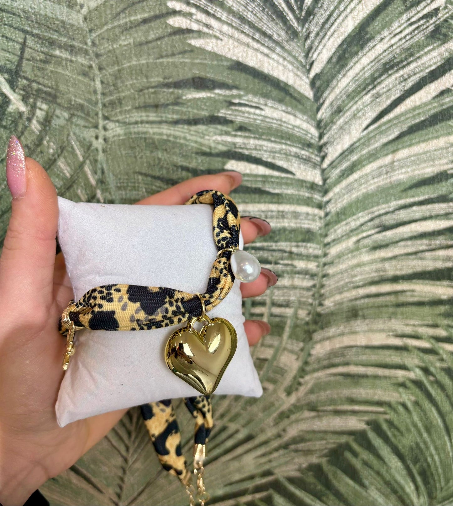 Collana foulard con cuore in acciaio promo