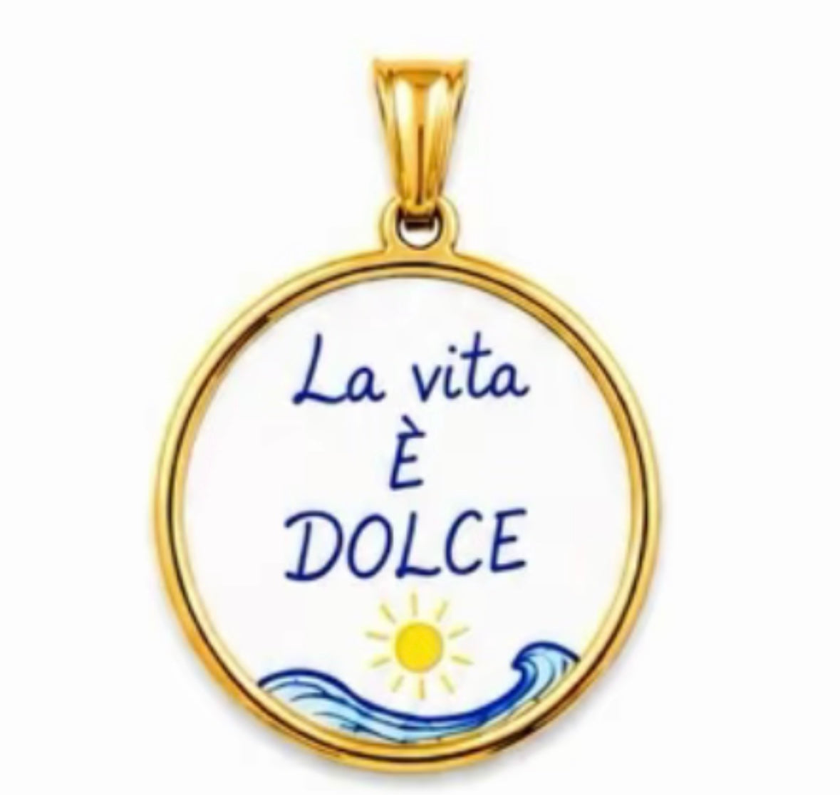Ciondolo simboliko con frase significativa