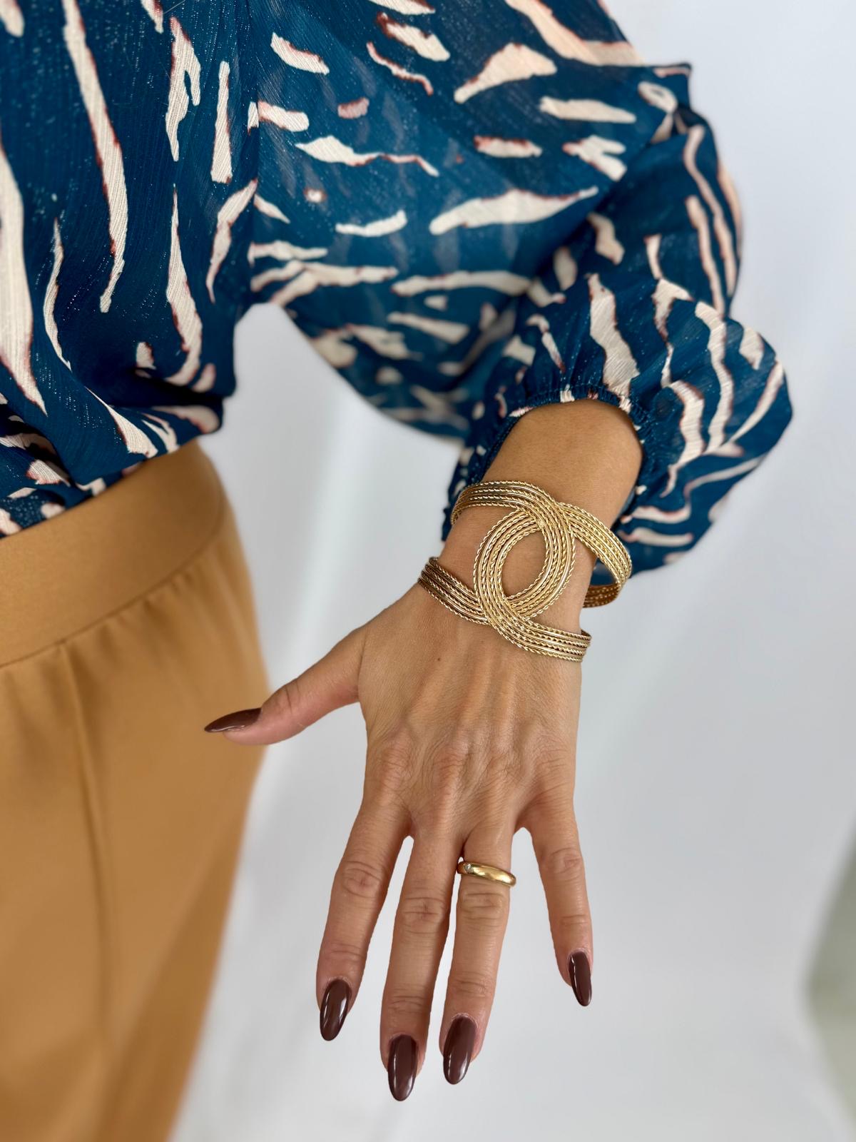 Bracciale a spirale dorato