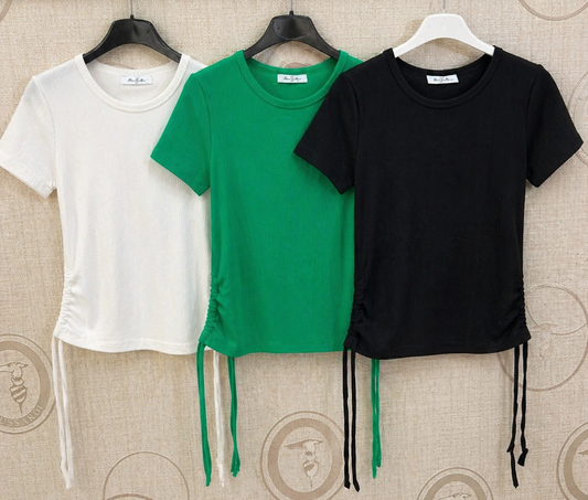 T-shirt costine con laccetto restringibile promo1 art.HM-8018