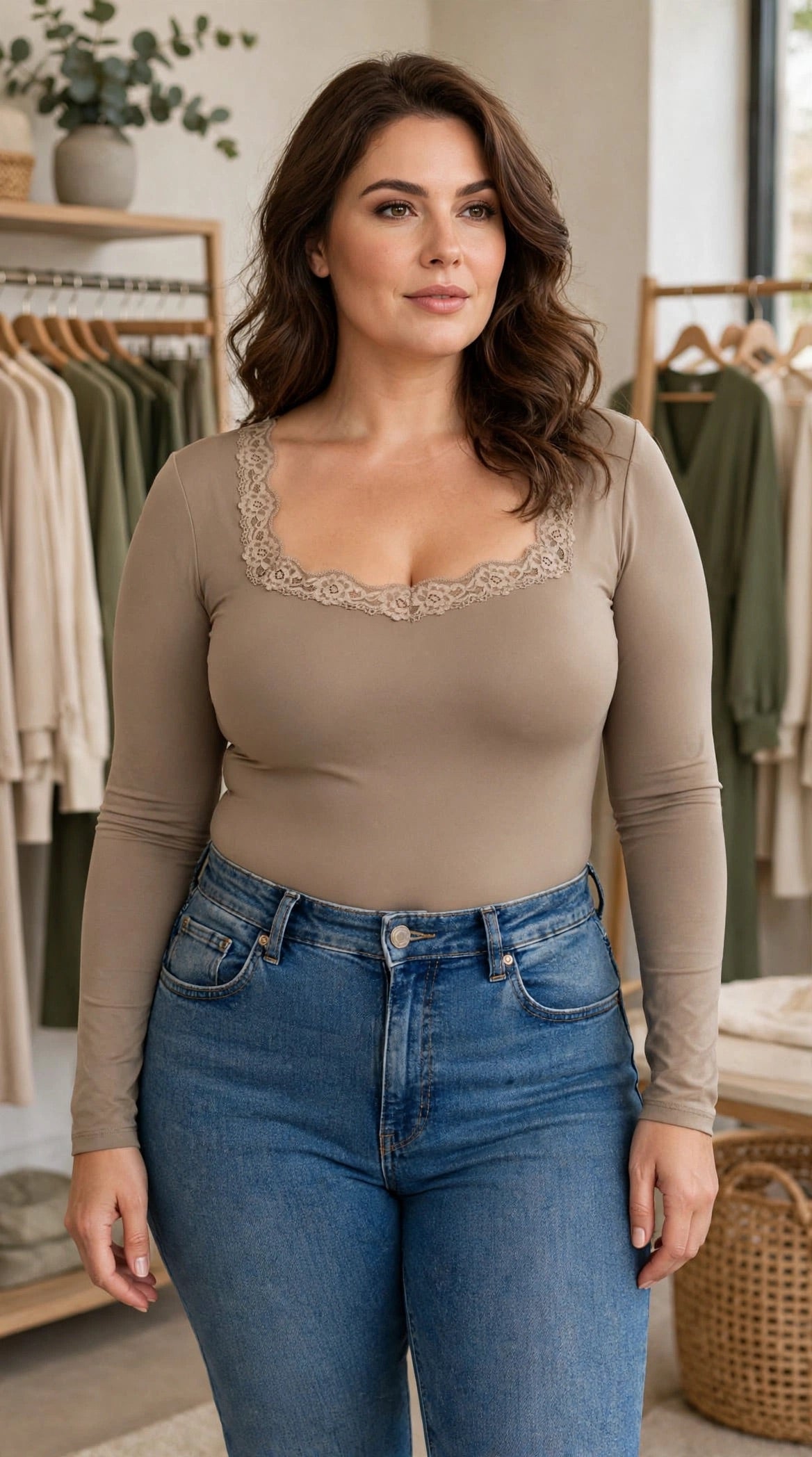 Body in licra  ricamato curvy