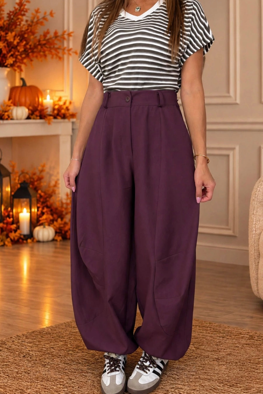 Pantalone ballon con elastico giù
