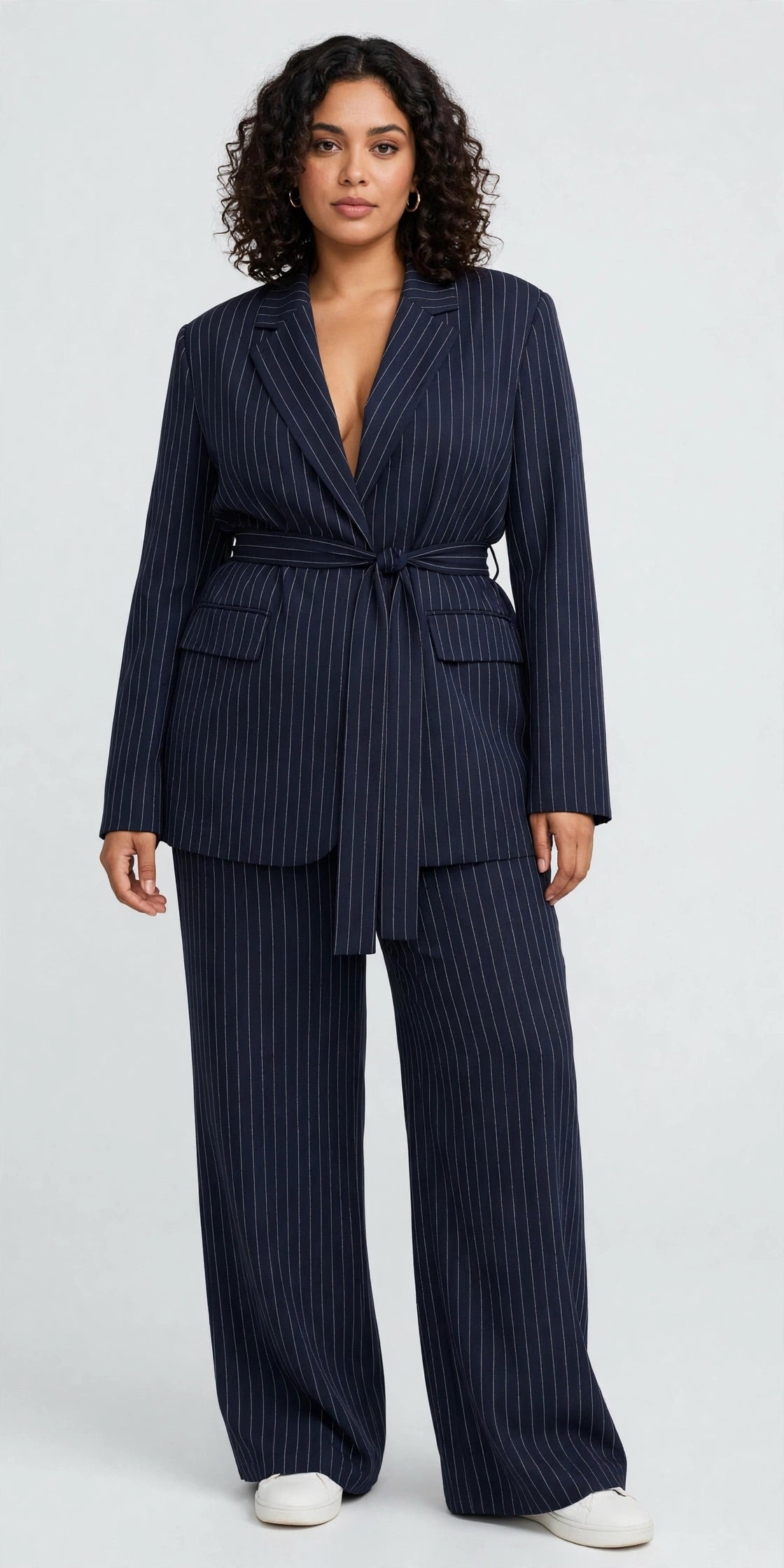 Tailleur gessato curvy