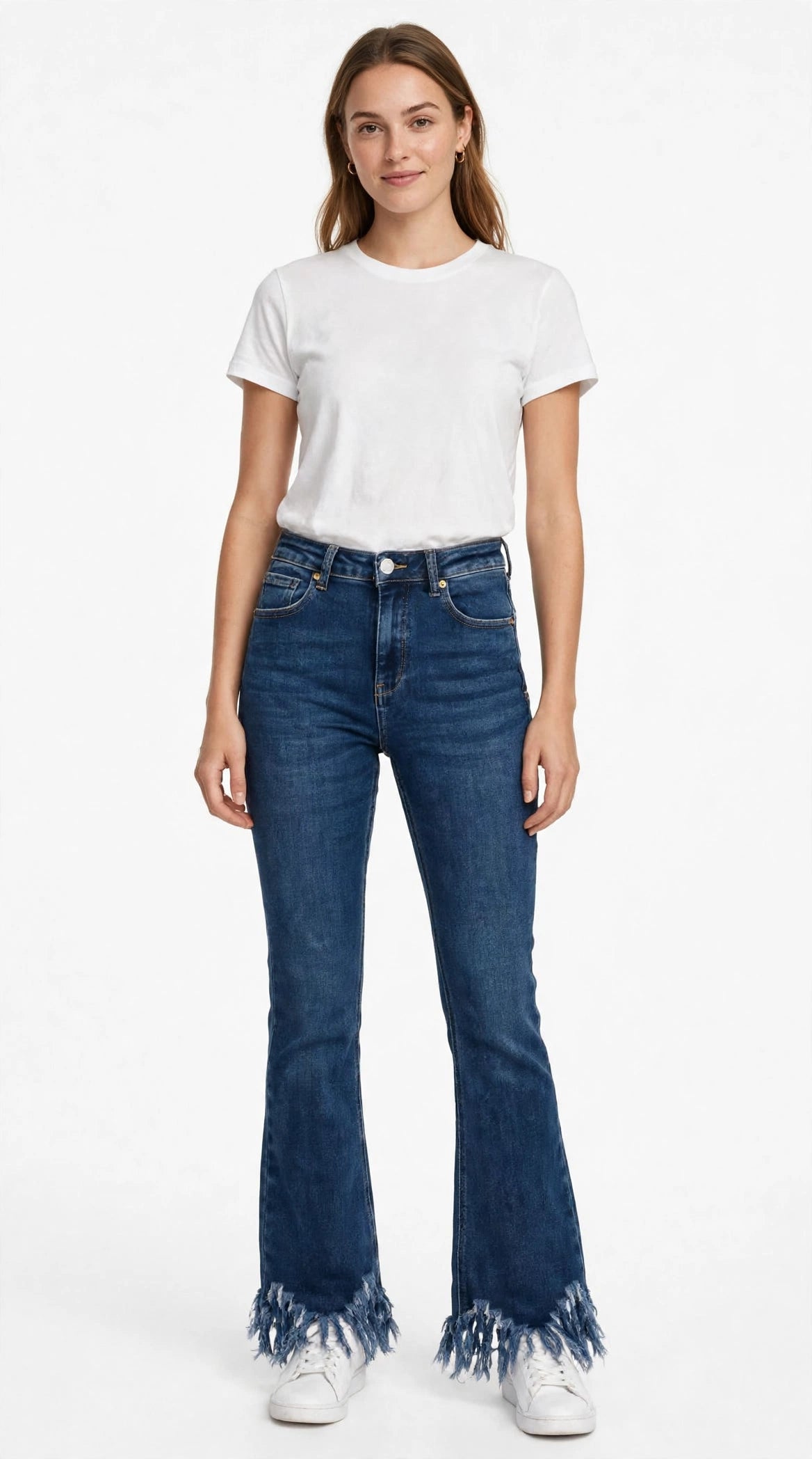 Jeans a zampa sfrangiato art- zx3424