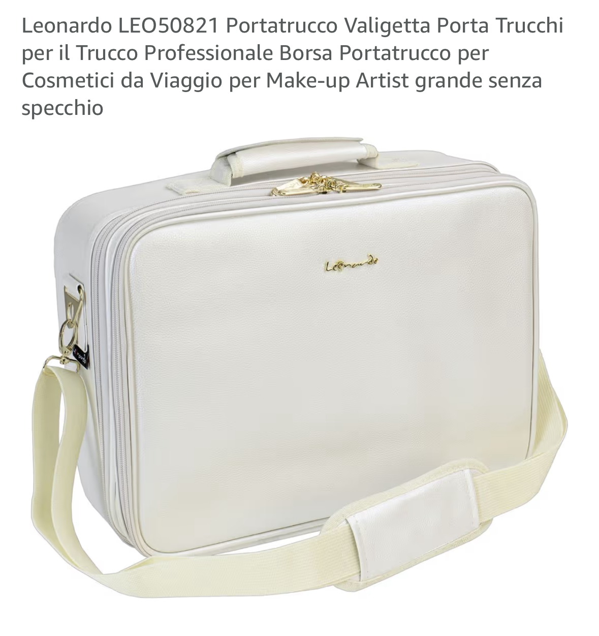 Valigetta portatrucco Leonardo in eco pelle art.50821