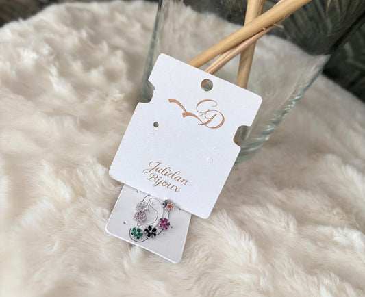 Set orecchini fiori colorati