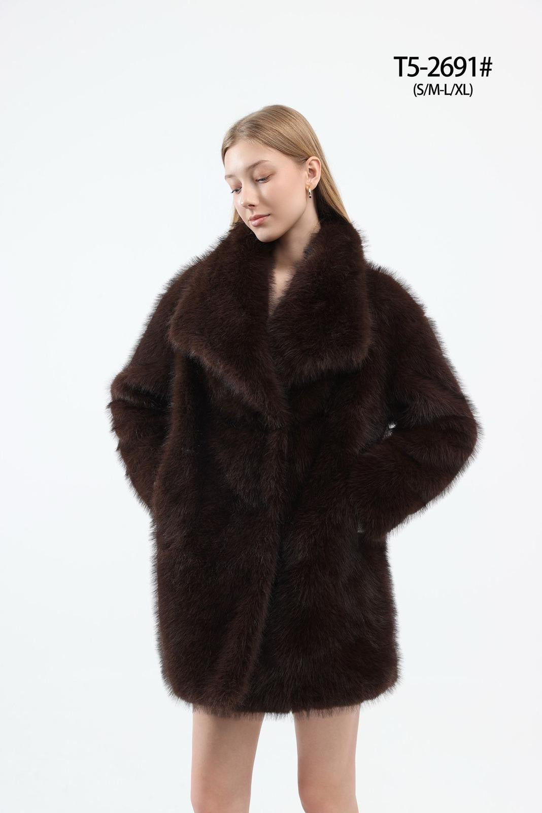 Pelliccia doppio petto  mod.visone art.2691