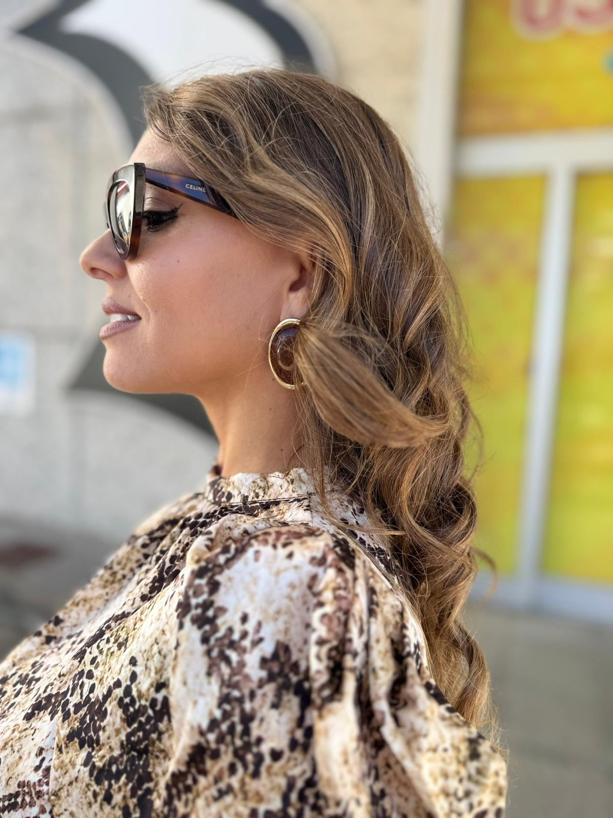 Orecchini con pietra cabochon