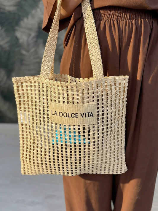 Borsa mare in paglia “la dolce vita”