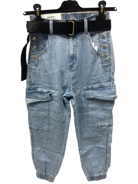 Jeans cargo con cintura art- 8126