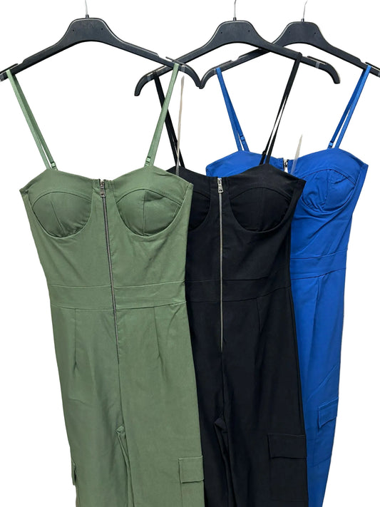 Jumpsuite cargo spallina stretta promo