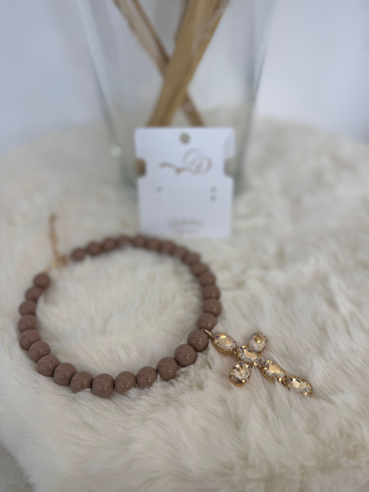 Collana croce con pietre