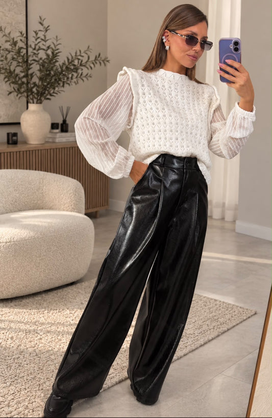 Pantaloni Ecopelle