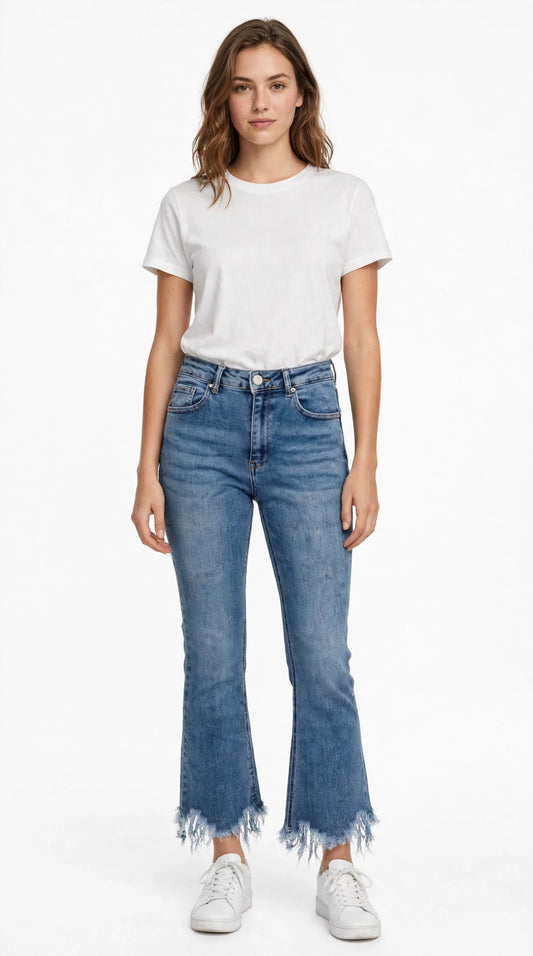 Jeans chiaro a zampa art- zx3380