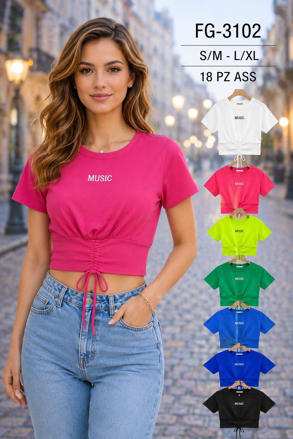 Magliettina mezza manica music art.FG3102