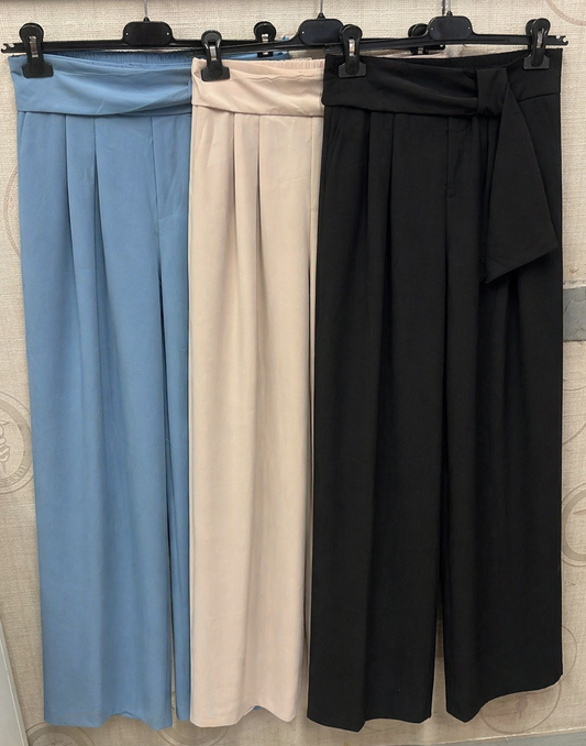 Pantalone palazzo con fusciacca in vita art. AS454