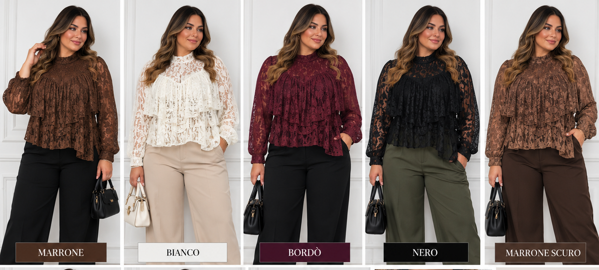 Maglia macramè curvy