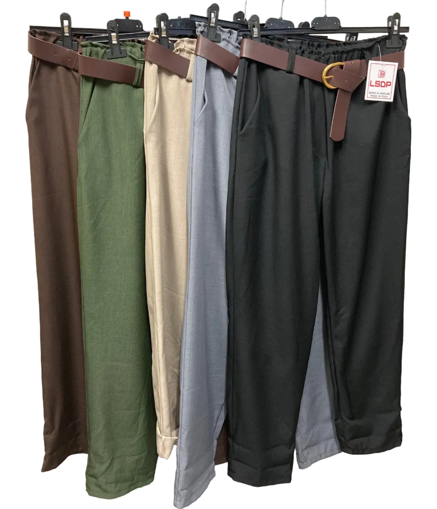 Pantalone sigaretta con cintura