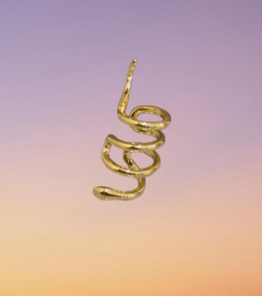 Orecchino ear cuff a serpente