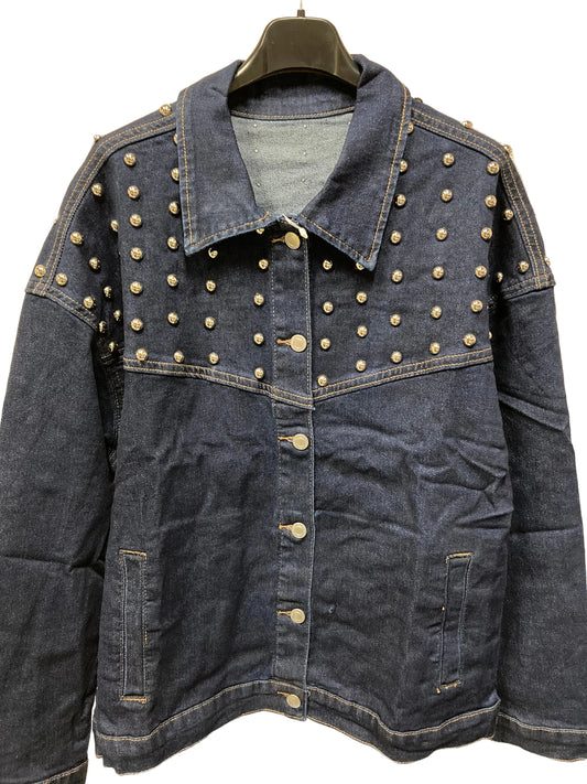 Giubbotto Jeans con borchie art-b248