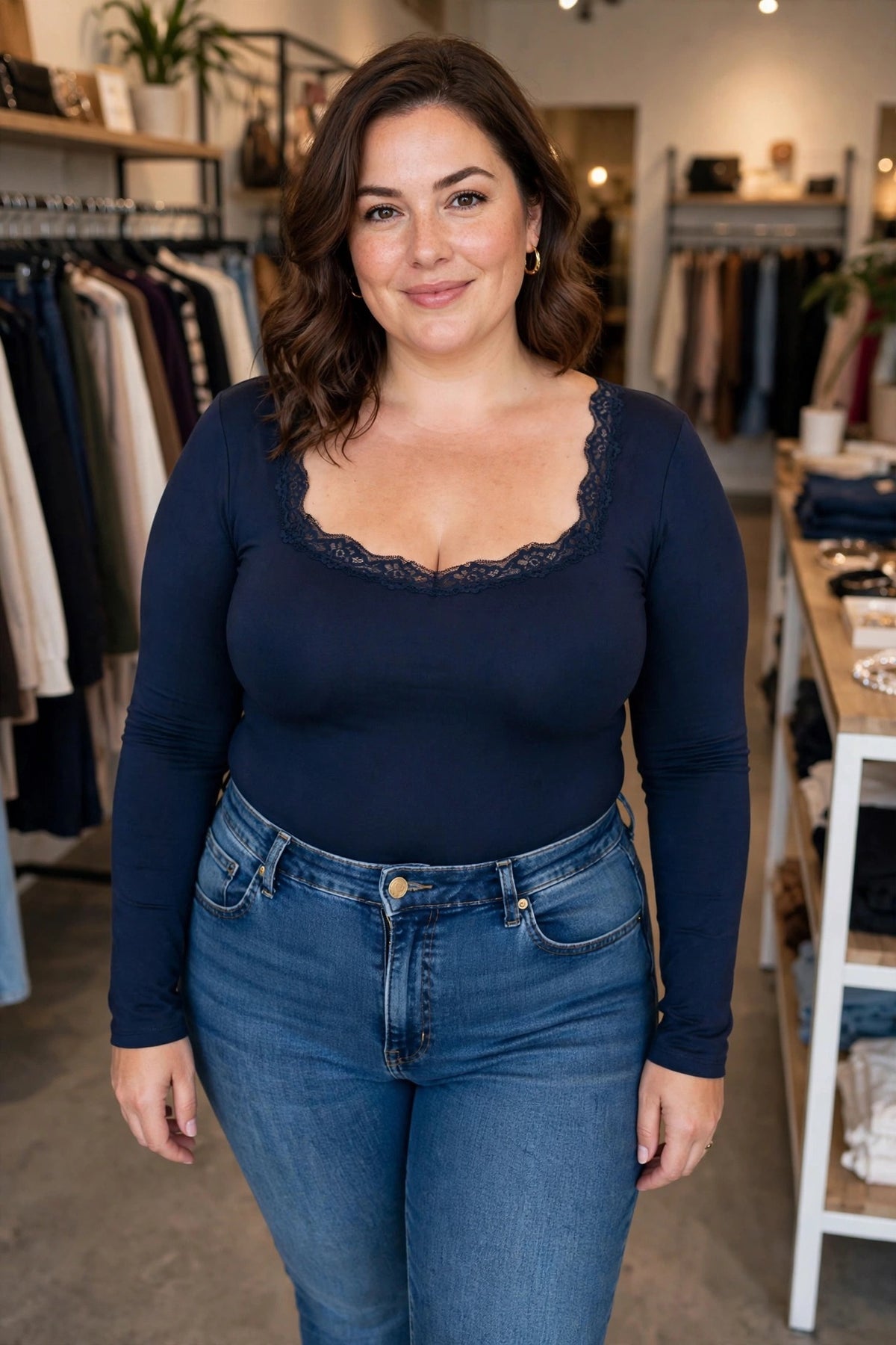 Body in licra  ricamato curvy