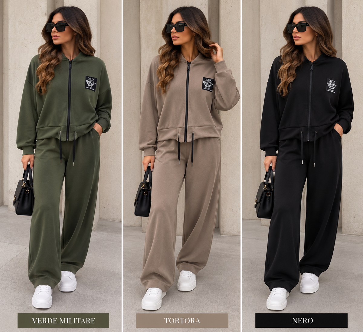 Coordset tuta con zip