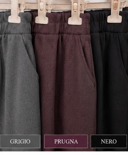 Pantalone con elastico in vita in vellutino curvy