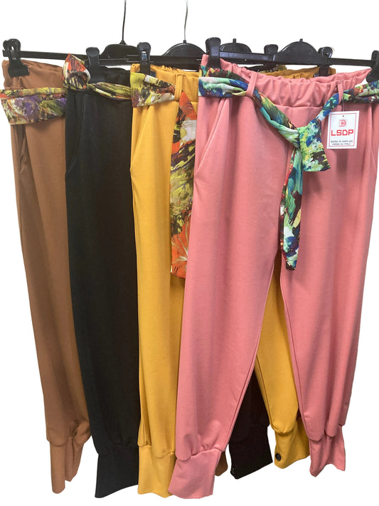 Pantalone curvy con foulard