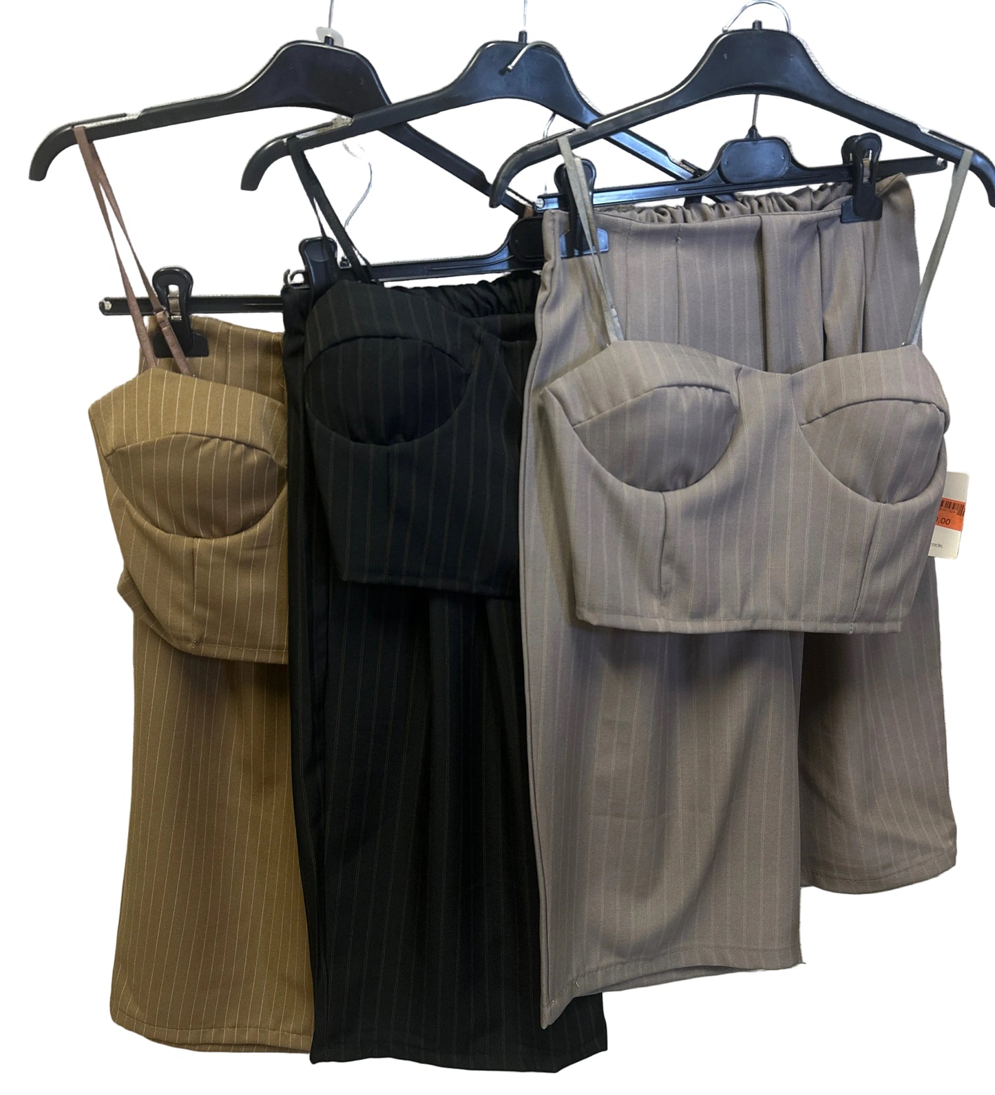 Coordset gessato bermuda più top