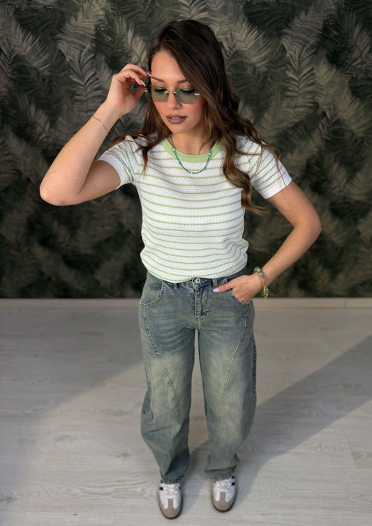 Jeans ballon con elastico sul retro art. 9071