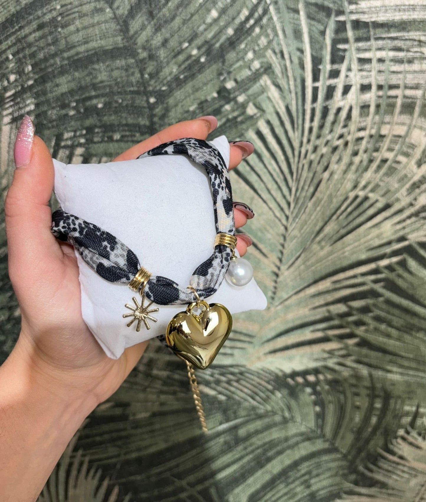 Collana foulard con cuore in acciaio promo