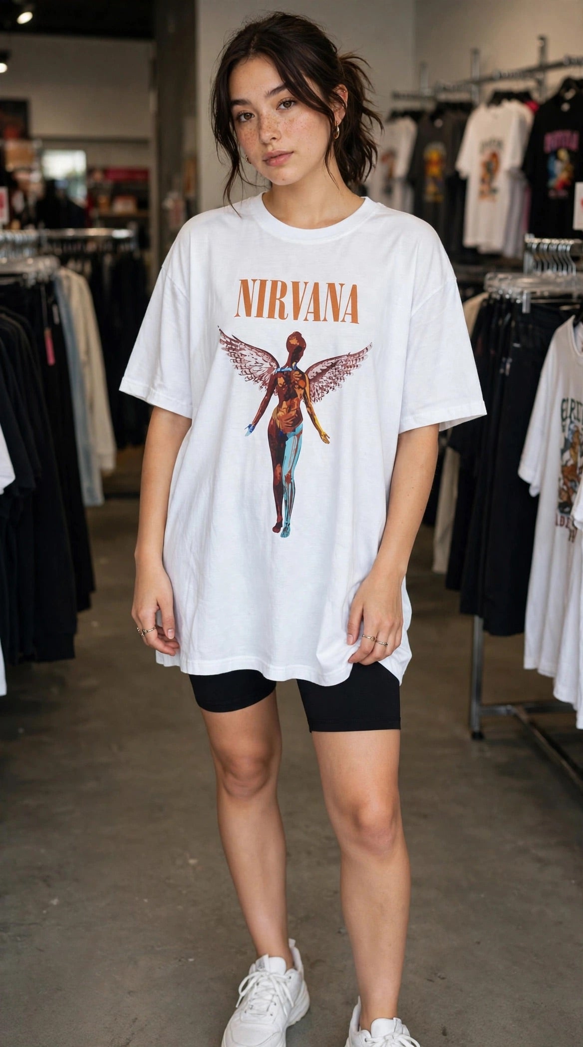 T-shirt over