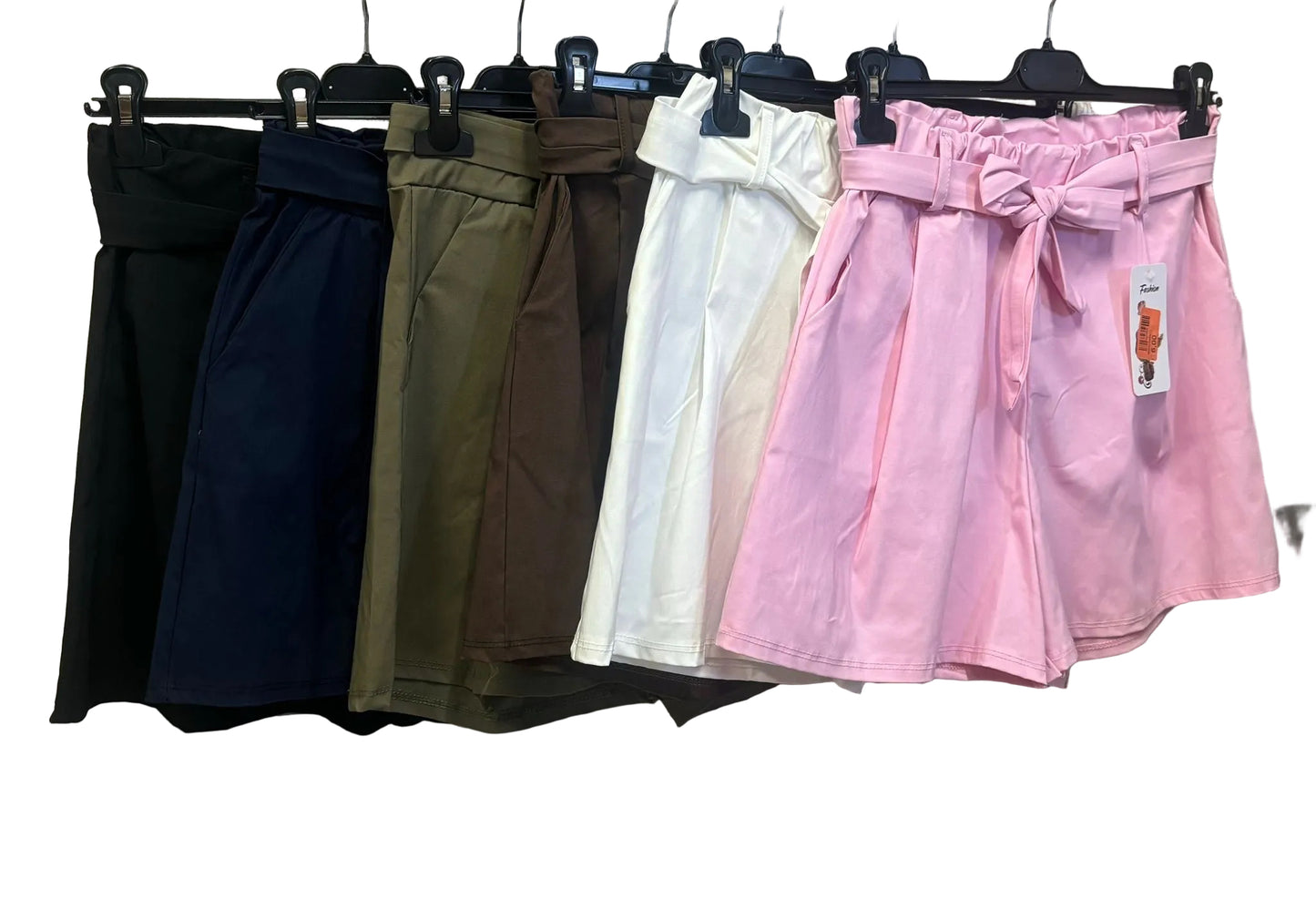 Short in cotone con fusciacca