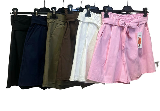 Short in cotone con fusciacca