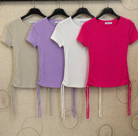 T-shirt costine con laccetto restringibile promo1 art.HM-8018