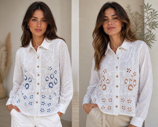 Camicia pizzo San gallo  art. A207